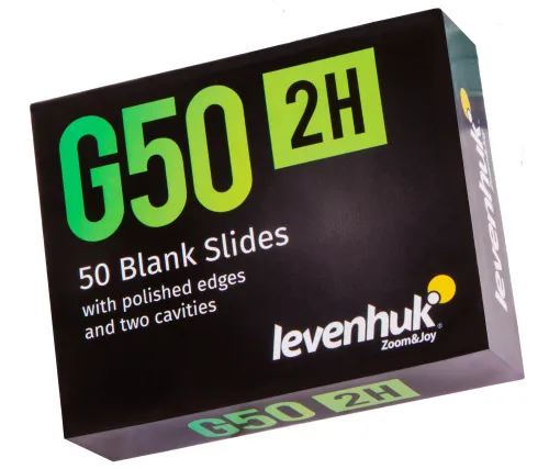 képe Levenhuk G50 2H dupla üreges üres tárgylemez (50 darab),  7