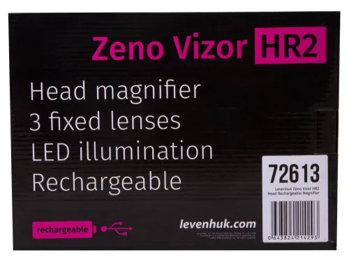 6463664 Levenhuk Zeno Vizor HR2 fejre rögzíthető, tölthető nagyító,  12