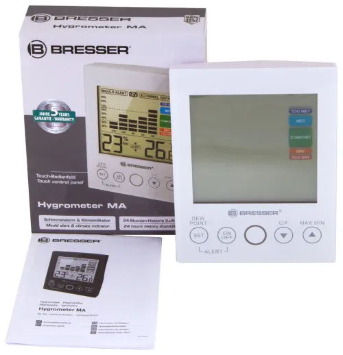 6463664 Bresser penészedés-riasztó higrométer, fehér,  2