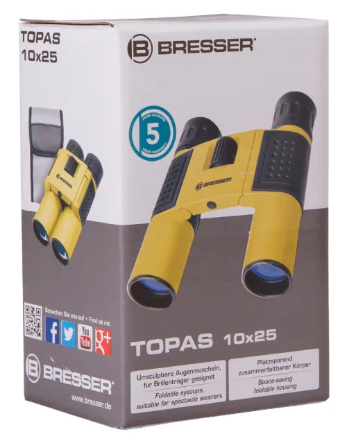 képe Bresser Topas 10x25 kétszemes távcső,  8