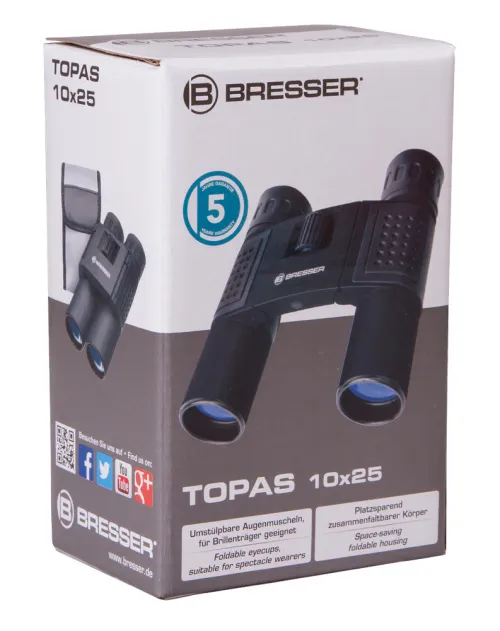 képe Bresser Topas 10x25 kétszemes távcső,  8