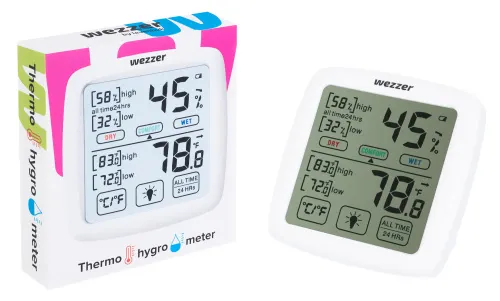 fényképe Levenhuk Wezzer Teo TH30 hőmérséklet- és páratartalom-mérő,  3