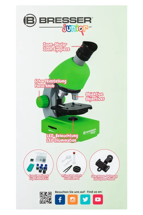 fotója Bresser Junior 40x-640x mikroszkóp, lila,  12