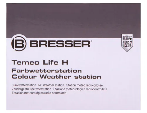 6463664 Bresser Temeo Life H színes kijelzős időjárás állomás, fekete,  15