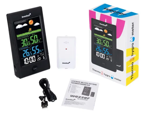 képe Levenhuk Wezzer Teo TH40 hőmérséklet- és páratartalom-mérő,  2