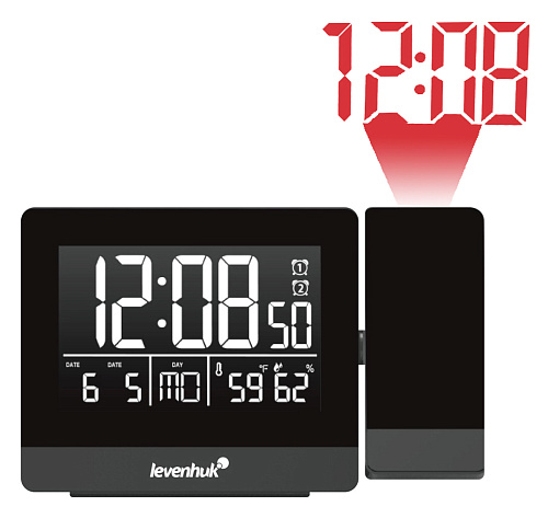 képe Levenhuk Wezzer BASE L70 hőmérő kivetítővel és órával